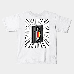 Retro Video Cassette (black print) Kids T-Shirt